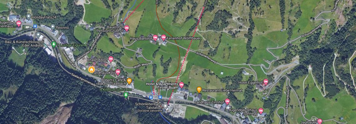 mapa Apartmny Landhaus Anni, Saalbach