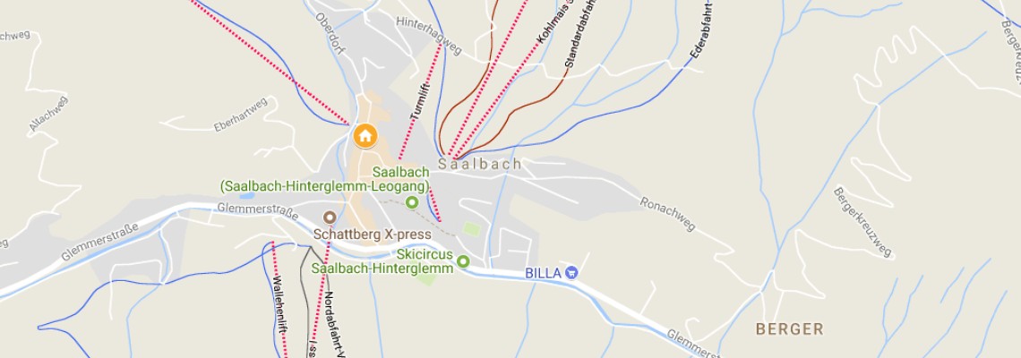 mapa Hotel Neuhaus, Saalbach