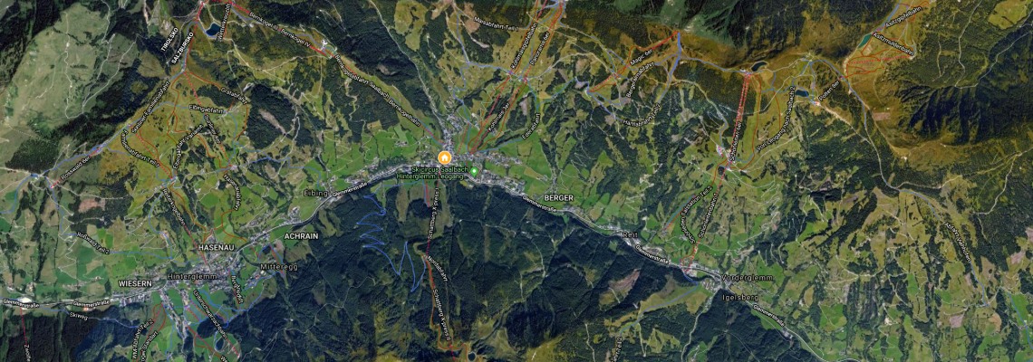 mapa Hotel Saalbacher Hof, Saalbach