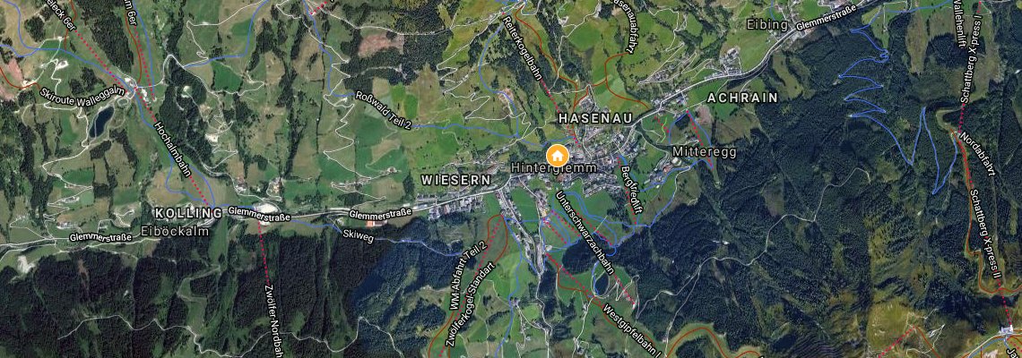 mapa Hotel Sonnblick, Hinterglemm