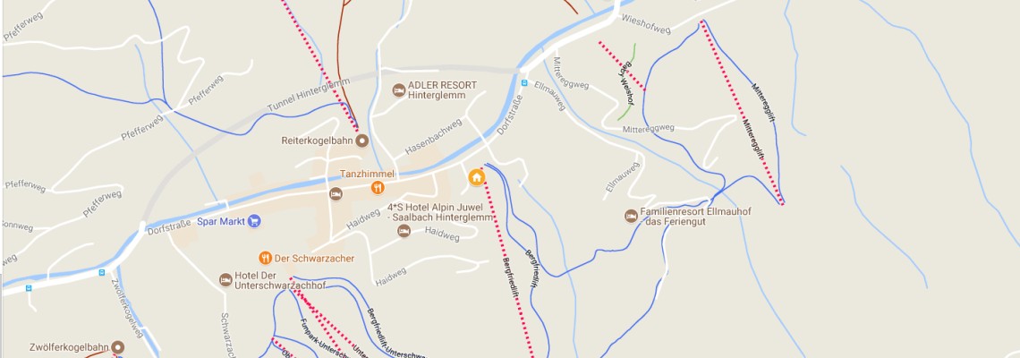 mapa Hotel Penzin Wolfgang, Hinterglemm