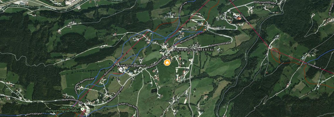 mapa Apartmny Alpenrock, Rohrmoos bei Schladming