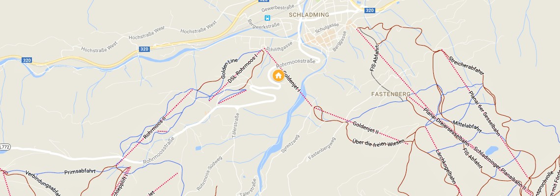mapa Apartmny Alpine Club, Schladming