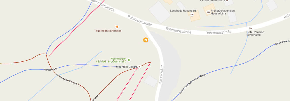 mapa Hotel Austria, Rohrmoos bei Schladming