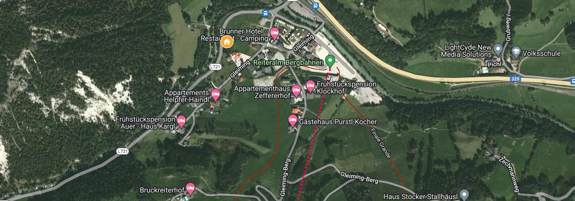 mapa Apartmny Basecamp Reiteralm, Pichl bei Schladming