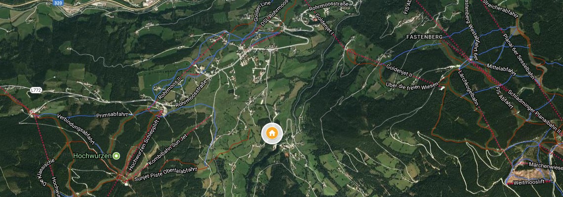 mapa Apartmny Haus Heimat, Rohrmoos bei Schladming