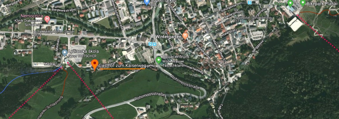 mapa Gasthof Zum Kaiserweg, Schladming