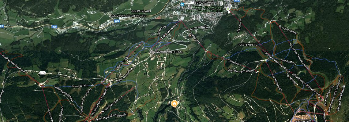 mapa Hotel Landauerhof, Rohrmoos - Untertal