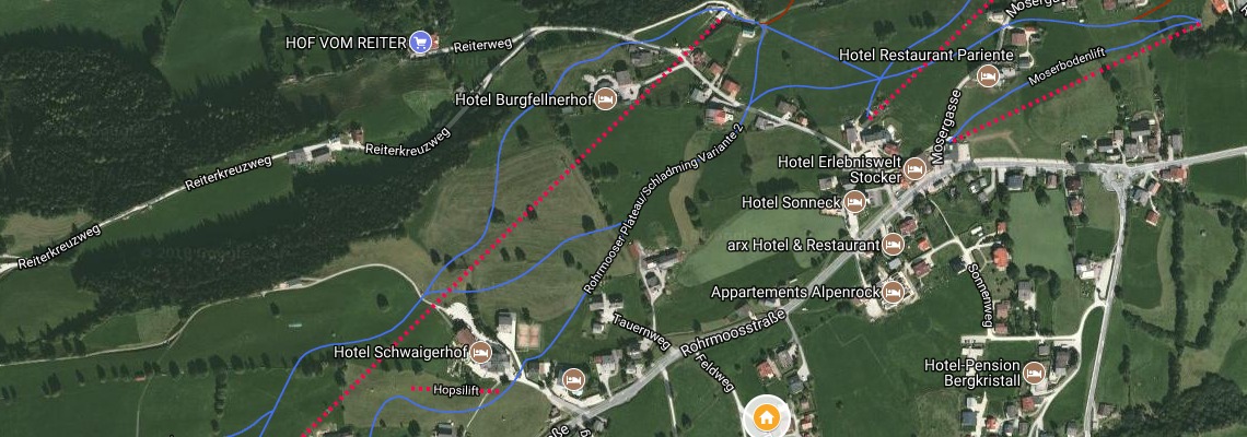 mapa Chalet Maresi, Rohrmoos bei Schladming