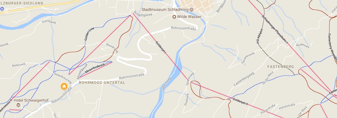 mapa Apartmny Panorama, Rohrmoos bei Schladming