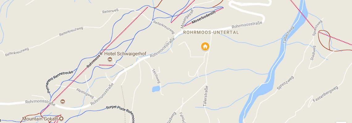mapa Hotel Perner, Rohrmoos bei Schladming