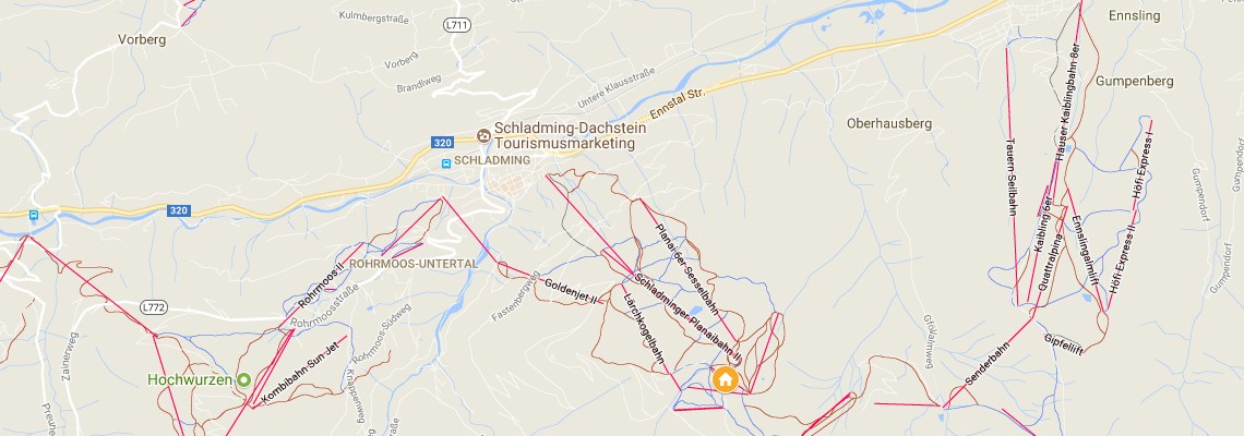 mapa Hotel Planaihof, Schladming