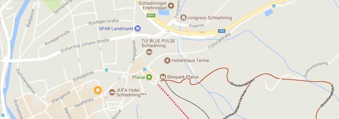 mapa Posthotel Schladming, Schladming