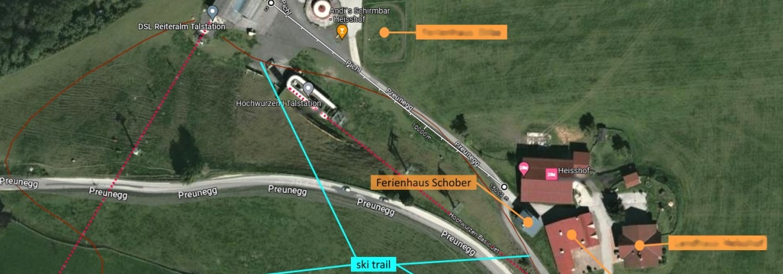 mapa Chata Schober, Pichl bei Schladming