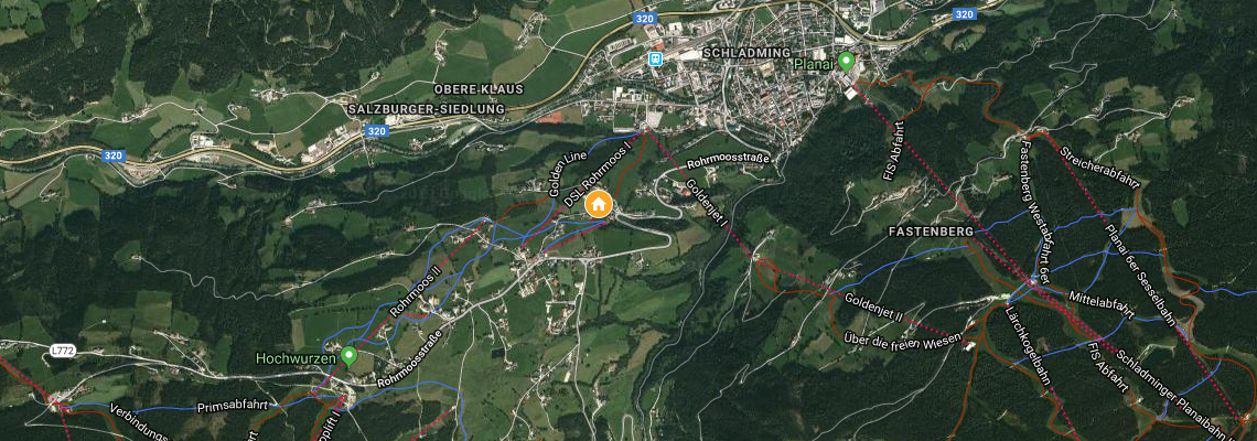 mapa Hotel Schtterhof, Rohrmoos bei Schladming
