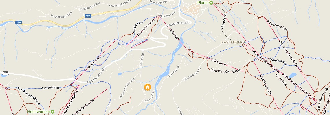 mapa Hotel Der Seiterhof, Rohrmoos bei Schladming