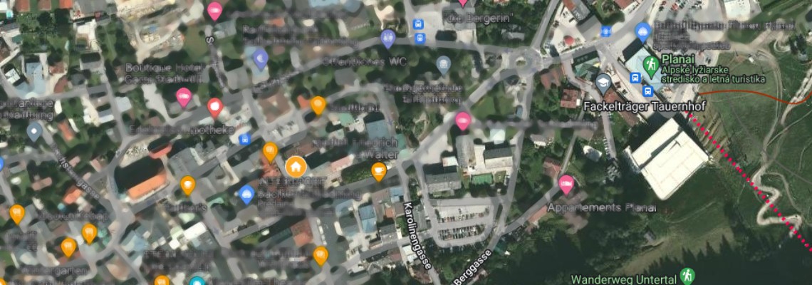 mapa Stadthotel Brunner, Schladming