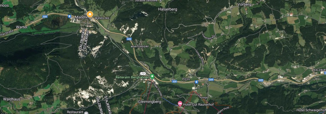 mapa Hotel Gasthof Taferne, Mandling