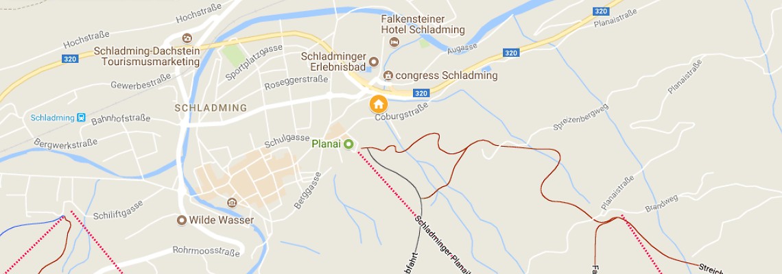 mapa Hotel Landhaus Trenkenbach, Schladming