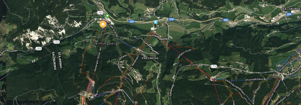 mapa Apartmny Zeffererhof, Pichl bei Schladming