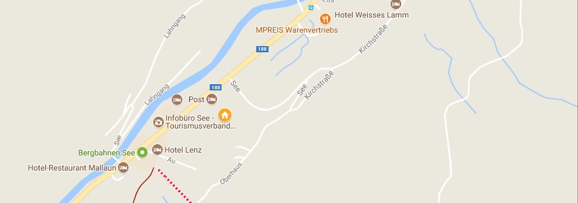 mapa Hotel Alpenknigin, Seee
