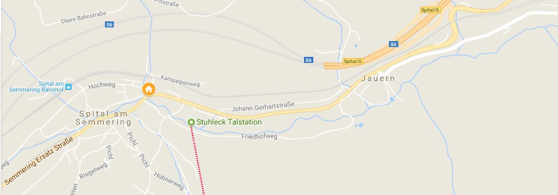 mapa Aparthotel Hirschenhof, Spital am Semmering
