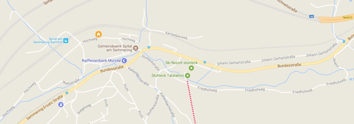 mapa Hotel Das Onkel Fritz, Spital am Semmering