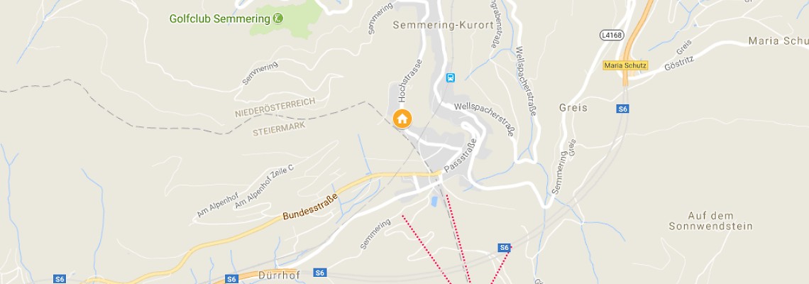 mapa Hotel Panhans, Semmering