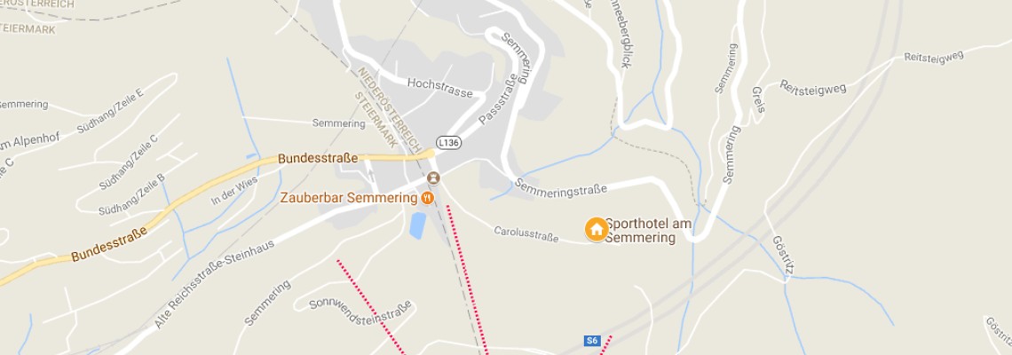 mapa Sporthotel am Semmering, Semmering
