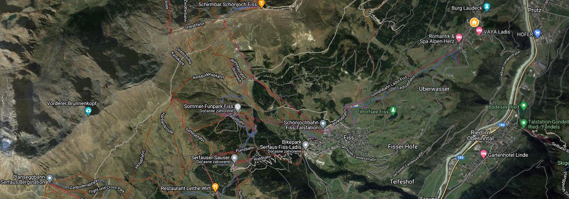 mapa Przdninov dom Stockerhaus, Ladis