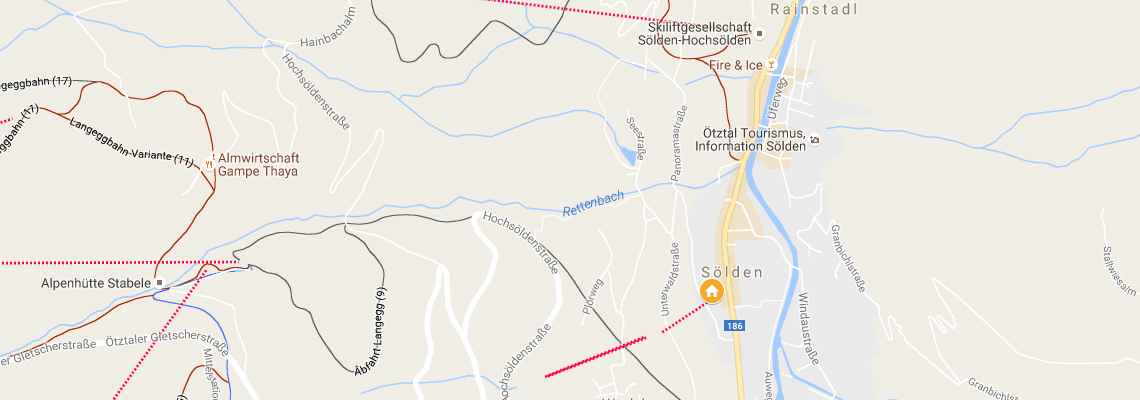 mapa Hotel Bergland, Slden