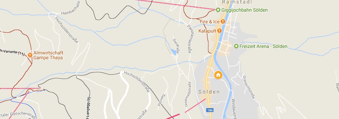 mapa Hotel Central, Slden
