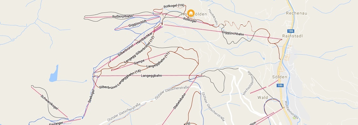 mapa Hotel Edelweiss, Hochslden