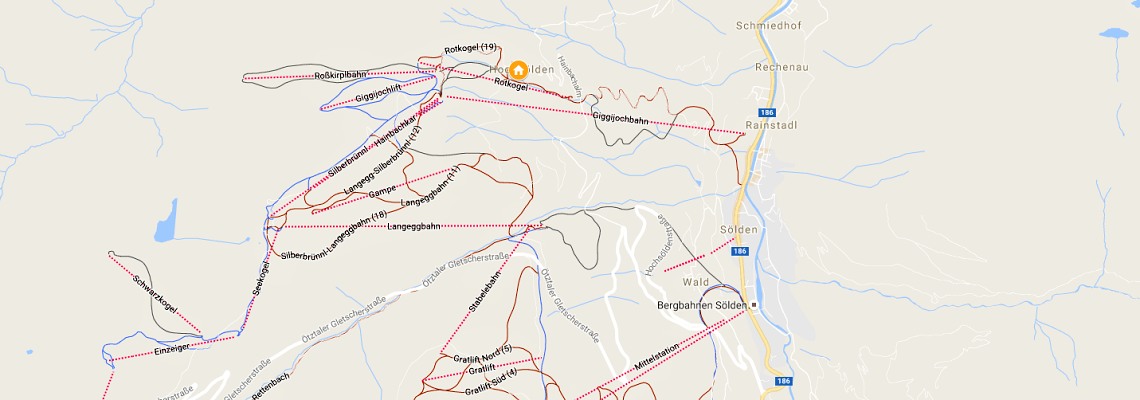 mapa Alpenhotel Enzian, Hochslden