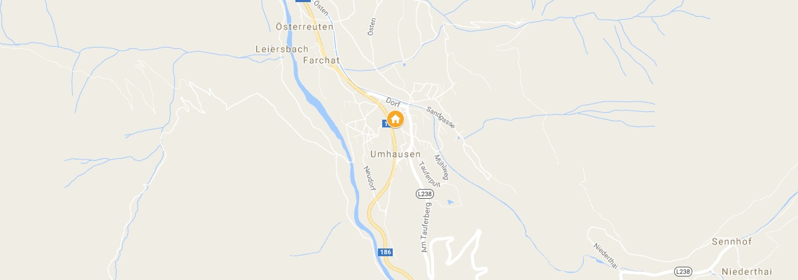 mapa Hotel Johanna, Umhausen