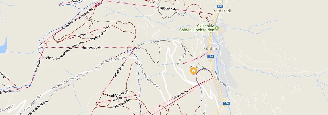 mapa Aparthotel HotelAppart Peter, Slden