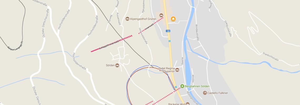 mapa Apartmny Tyrolis, Slden