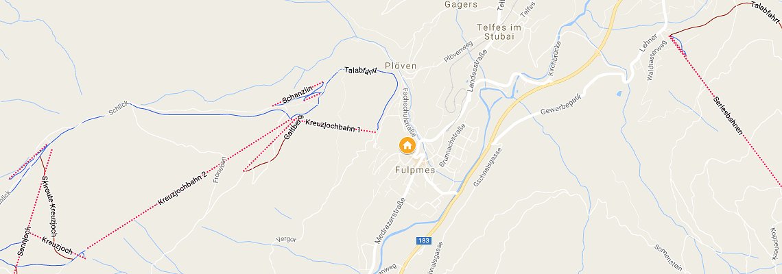 mapa Hotel Habicht, Fulpmes