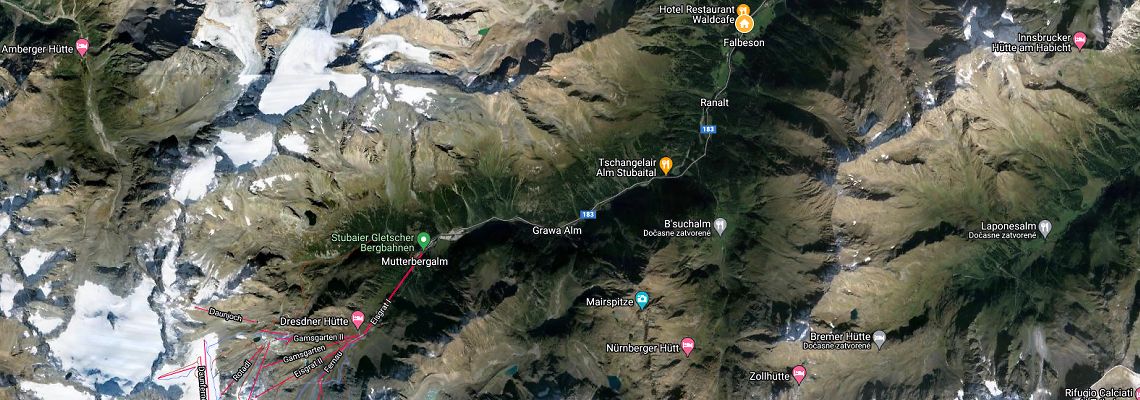 mapa Hotel Waldcafe, Neustift im Stubaital