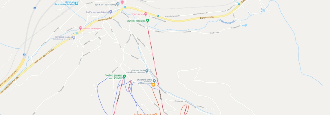 mapa Gasthof Krntnerhof, Spital am Semmering