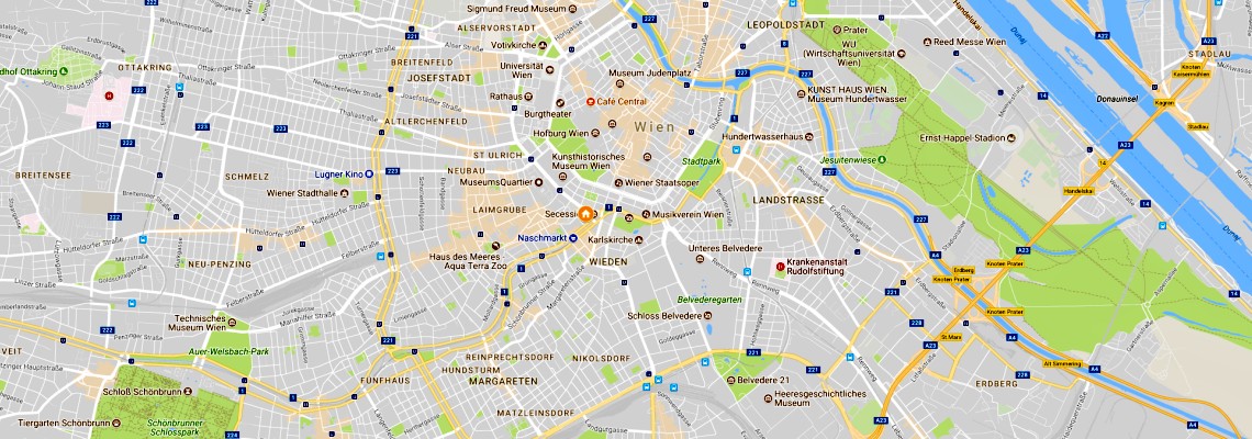 mapa Hotel Mercure Secession, Viede