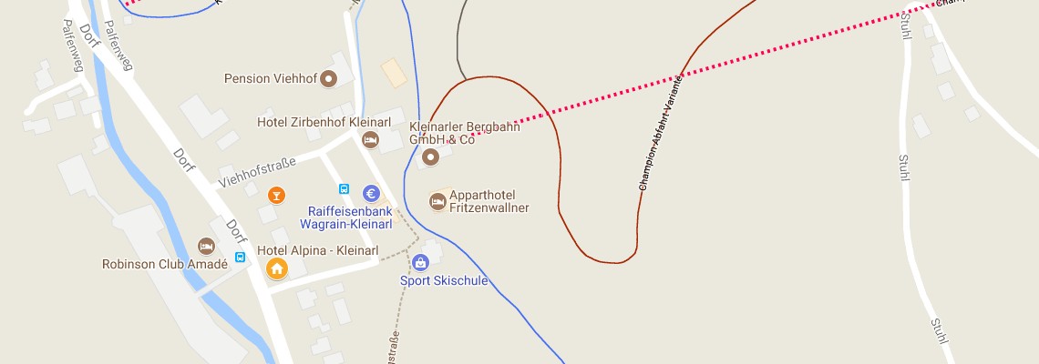 mapa Aparthotel Alpina, Kleinarl