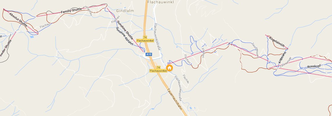 mapa Sporthotel Flachauwinkl, Flachauwinkl