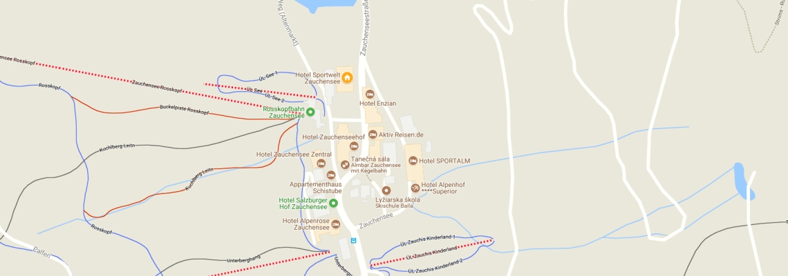 mapa Hotel Sportwelt, Zauchensee