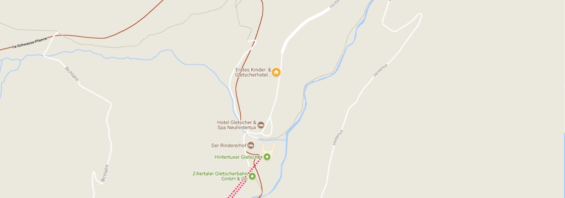 mapa Hotel Hintertuxerhof, Hintertux