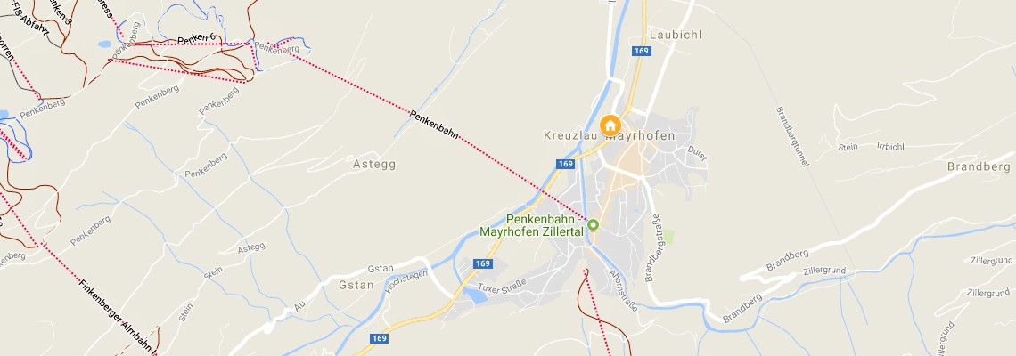 mapa Penzin Landhaus Matthias, Mayrhofen