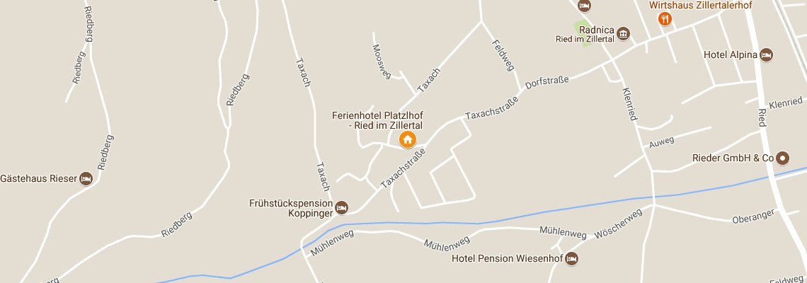 mapa Hotel Platzlhof, Ried im Zillertal
