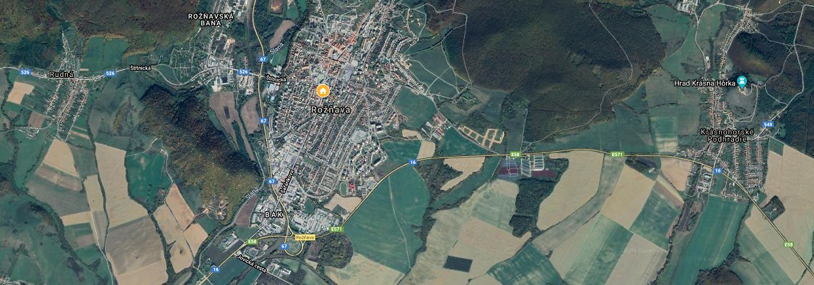 mapa Hotel Kras, Roava