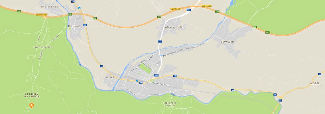 mapa Hotel Liptovsk Dvor, Liptovsk Jn