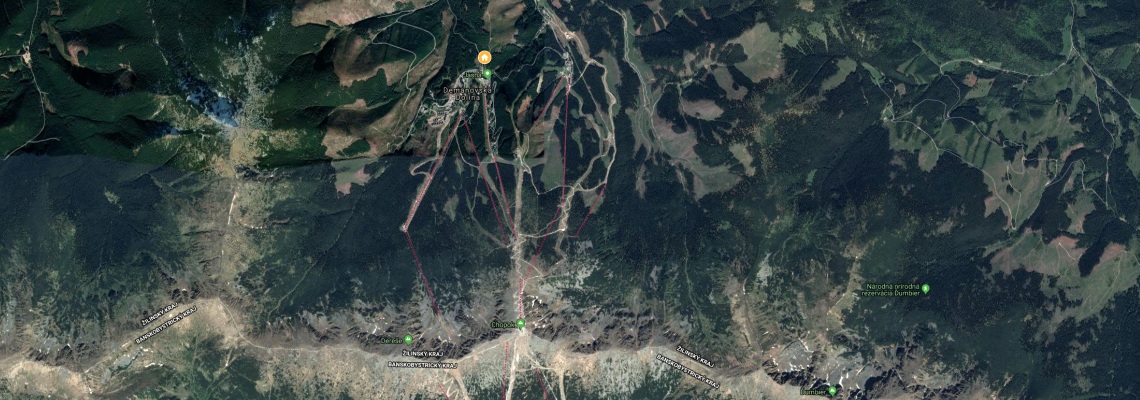mapa Hotel Ostredok, Demnovsk Dolina